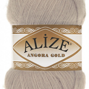 Fir de tricotat sau crosetat - Fire tip mohair din acril Alize Angora Gold Bej 506