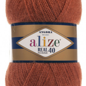 Fir de tricotat sau crosetat - Fire tip mohair din acril Alize Angora Real 40 Maro 36