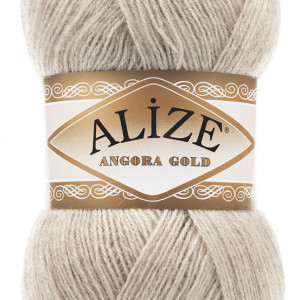 Fir de tricotat sau crosetat - Fire tip mohair din acril Alize Angora Gold Bej 152