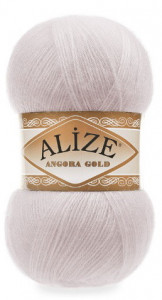 Fir de tricotat sau crosetat - Fire tip mohair din acril Alize Angora Gold CREAM 168