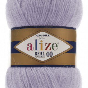 Fir de tricotat sau crosetat - Fire tip mohair din acril Alize Angora Real 40 Lila 257