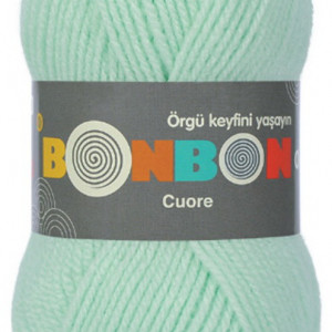 Fir de tricotat sau crosetat - Fire tip mohair din acril BONBON CUORE - VERNIL - 98329
