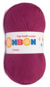 Fir de tricotat sau crosetat - Fire tip mohair din acril BONBON KRISTAL mov 98262