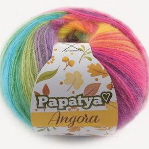 Fir de tricotat sau crosetat - Fire tip mohair din acril Kamgarn Papatya Angora degrade 37