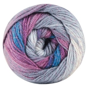 Fir de tricotat sau crosetat - Fire tip mohair din acril Kamgarn Papatya Batik Glitter degrade 02 - Img 2