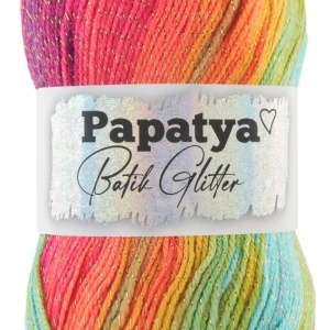 Fir de tricotat sau crosetat - Fire tip mohair din acril Kamgarn Papatya Batik Glitter degrade 08