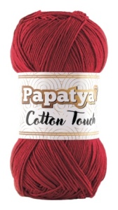 Fir de tricotat sau crosetat - Fire tip mohair din acril Kamgarn Papatya Cotton Touch ROSU COD 1030