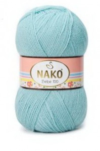 Fir de tricotat sau crosetat - Fire tip mohair din acril Nako Baby bleo 10482