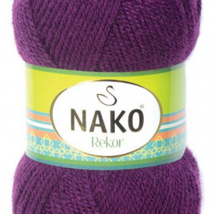 Fir de tricotat sau crosetat - Fire tip mohair din acril premium Nako REKOR MOV 60