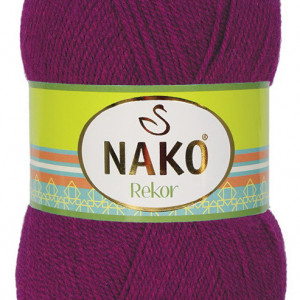 Fir de tricotat sau crosetat - Fire tip mohair din acril premium Nako REKOR MOV 4515