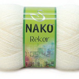 Fir de tricotat sau crosetat - Fire tip mohair din acril premium Nako REKOR CREAM 23403