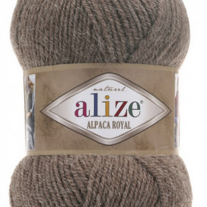 Fir de tricotat sau crosetat - Fire tip mohair din alpaca 30%, lana 15%, acril 55% Alize Alpaca Royal BEJ 688