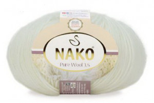 Fir de tricotat sau crosetat - Fire tip mohair din lana 100% Nako PURE WOOL 3.5 CREAM 2378