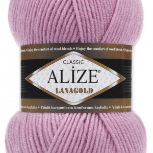 Fir de tricotat sau crosetat - Fire tip mohair din lana 49% si acril 51% Alize Lanagold Roz 98