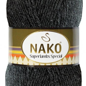 Fir de tricotat sau crosetat - Fire tip mohair din lana 50% si acril 50% Nako Superlambs Special Gri 1441