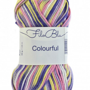 Fir de tricotat sau crosetat - Fire tip mohair din poliester Filo Blu - Colourful - 01 DEGRADE