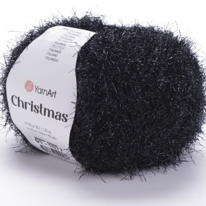 Fir de tricotat sau crosetat - Fire YARNART CHRISMAS NEGRU COD 01