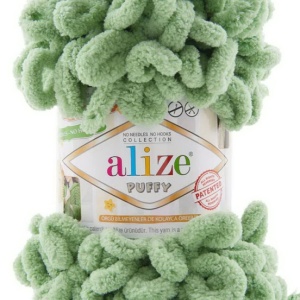 Fir de tricotat - Fire tip mohair din acril ALIZE PUFFY VERNIL 299