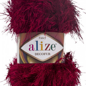 Fir de tricotat sau crosetat - FANCY - ALIZE DECOFUR GRENA 57