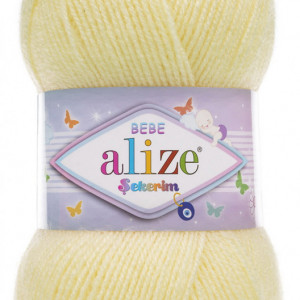 Fir de tricotat sau crosetat - Fir ACRILIC ALIZE SEKERIM BEBE GALBEN 13