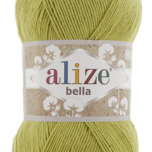 Fir de tricotat sau crosetat - Fir BUMBAC 100% ALIZE BELLA 100 - VERDE 165
