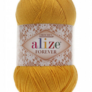 Fir de tricotat sau crosetat - Fir microfibra ALIZE FOREVER GALBEN 488
