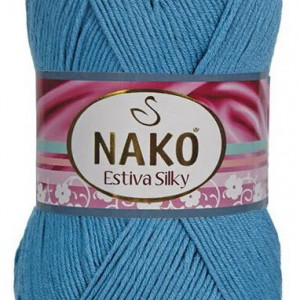 Fir de tricotat sau crosetat - Fire amestec Bumbac + Bambus NAKO ESTIVA SILKY BLEO 12932