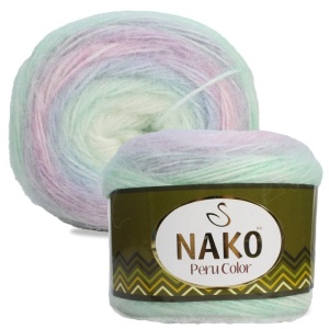 Fir de tricotat sau crosetat - Fire din amestec alpaca, lana si acril Nako Peru Color - COD 32830