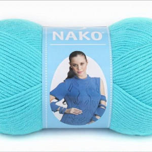Fir de tricotat sau crosetat - Fire Nako SATEN TURCOAZ 3323