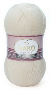 Fir de tricotat sau crosetat - Fire tip mohair acril NAKO ANGORA LUKS CREAM 6890