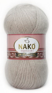 Fir de tricotat sau crosetat - Fire tip mohair acril NAKO ANGORA LUKS BEJ 10344