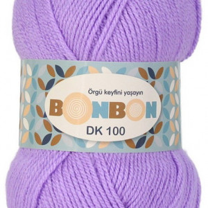 Fir de tricotat sau crosetat - Fire tip mohair din acril BONBON DK LILA 98205