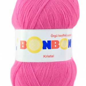 Fir de tricotat sau crosetat - Fire tip mohair din acril BONBON KRISTAL roz 98240