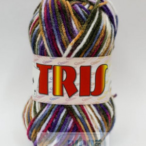 Fir de tricotat sau crosetat - Fire tip mohair din acril CANGURO - TRIS IMPRIMAT DEGRADE 359