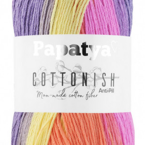 Fir de tricotat sau crosetat - Fire tip mohair din acril Kamgarn Papatya Cottonish degrade 01