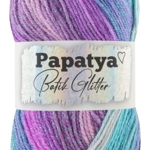 Fir de tricotat sau crosetat - Fire tip mohair din acril Kamgarn Papatya Batik Glitter degrade 05