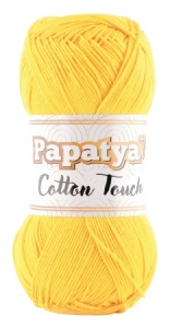 Fir de tricotat sau crosetat - Fire tip mohair din acril Kamgarn Papatya Cotton Touch GALBEN COD 880