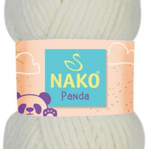 Fir de tricotat sau crosetat - Fire tip mohair din acril NAKO PANDA CREAM 3084
