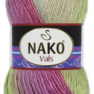 Fir de tricotat sau crosetat - Fire tip mohair din acril premium Nako VALS DEGRADE 87134