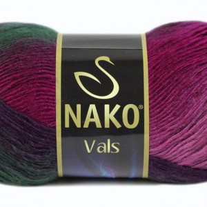 Fir de tricotat sau crosetat - Fire tip mohair din acril premium Nako VALS DEGRADE 85794