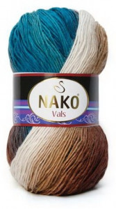 Fir de tricotat sau crosetat - Fire tip mohair din acril premium Nako VALS DEGRADE 86844