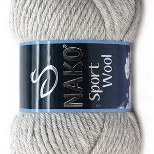 Fir de tricotat sau crosetat - Fire tip mohair din acril si lana Nako Sport Wool GRI 195