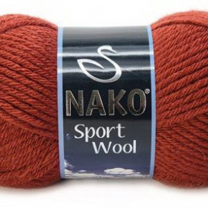 Fir de tricotat sau crosetat - Fire tip mohair din acril si lana Nako Sport Wool Maro 4409