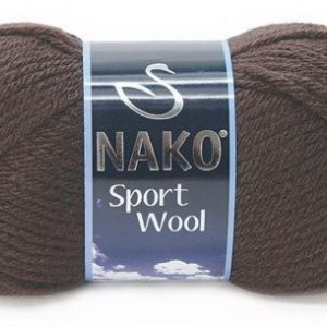 Fir de tricotat sau crosetat - Fire tip mohair din acril si lana Nako Sport Wool Maro 4987