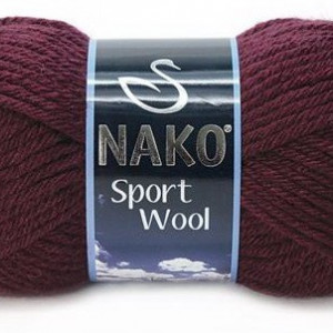 Fir de tricotat sau crosetat - Fire tip mohair din acril si lana Nako Sport Wool Grena 3718