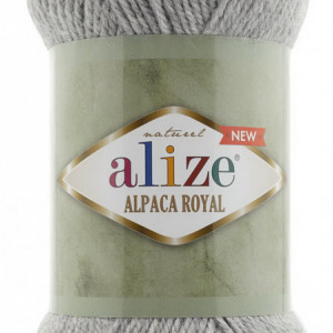Fir de tricotat sau crosetat - Fire tip mohair din alpaca 15%, lana 30%, acril 55% Alize Alpaca Royal New GRI 21