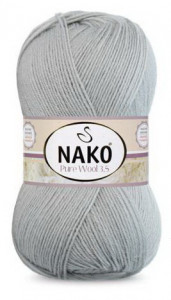 Fir de tricotat sau crosetat - Fire tip mohair din lana 100% Nako PURE WOOL 3.5 GRI 194