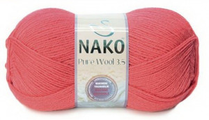 Fir de tricotat sau crosetat - Fire tip mohair din lana 100% Nako PURE WOOL 3,5 ROZ 11208
