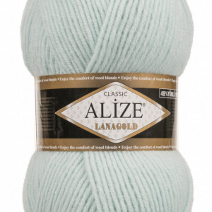 Fir de tricotat sau crosetat - Fire tip mohair din lana 49% si acril 51% Alize Lanagold Vernil 522
