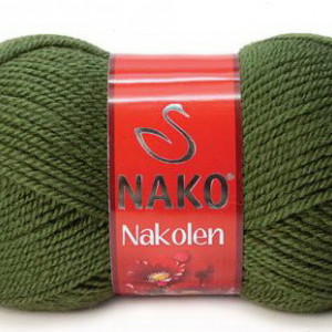 Fir de tricotat sau crosetat - Fire tip mohair din lana 50% si acril 50% Nakolen VERDE 1902